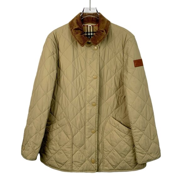 Burberry Khaki Quilted Cotton Jacket